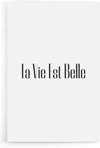 Walljar - La Vie Est Belle - Muurdecoratie - Poster