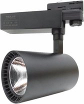 LED Railspot 30W 80 ° Binair driefasig ZWART - Wit licht