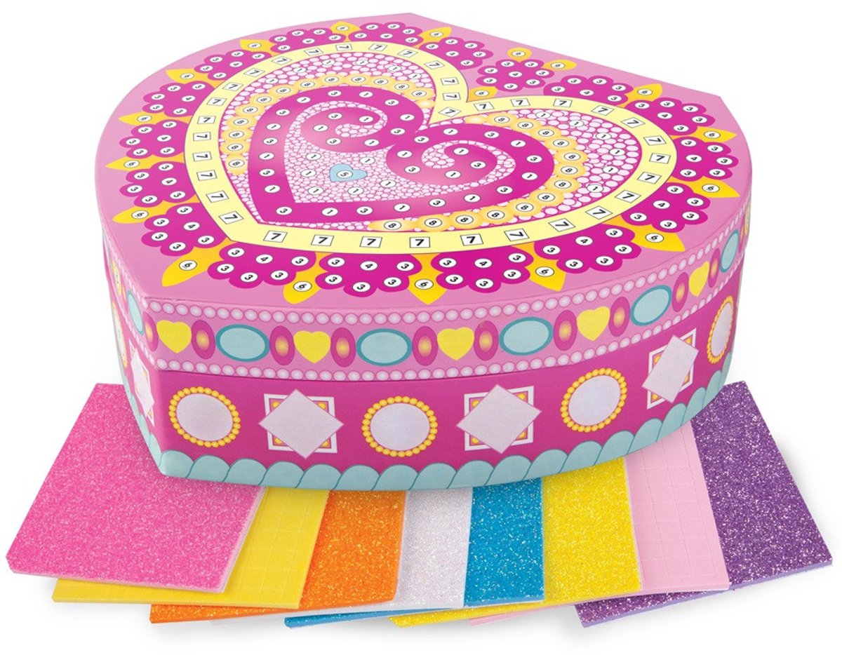 Sticky Mosaics Mozaïekset Hart 20 Cm Karton Roze 641-delig