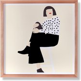 Art for the Home - Print in Frame - Dottie - Multicolour - 50x50cm