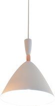 Hanglamp Wit Aluminium met hout - Valott Aila