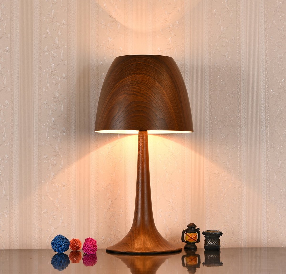 Tafellamp Modern Bruin 42 cm - Valott Artisokka