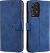 Voor Samsung Galaxy A52 5G/4G AZNS Huid Voelen Kalf Textuur Horizontale Flip Lederen Case met Kaartsleuven & Houder & Portemonnee (Blauw)