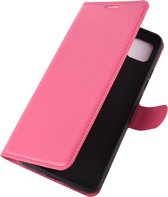 Xiaomi Redmi 9C Hoesje - Mobigear - Classic Serie - Kunstlederen Bookcase - Magenta - Hoesje Geschikt Voor Xiaomi Redmi 9C