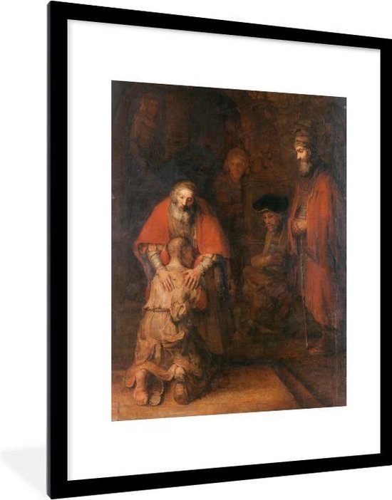 Fotolijst incl. Poster - Terugkeer de verloren zoon - Rembrandt van 60x80... | bol.com