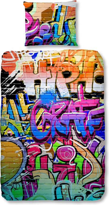 Housse de couette Good Morning 5481-P GRAFFITI 135x200 cm multicolore