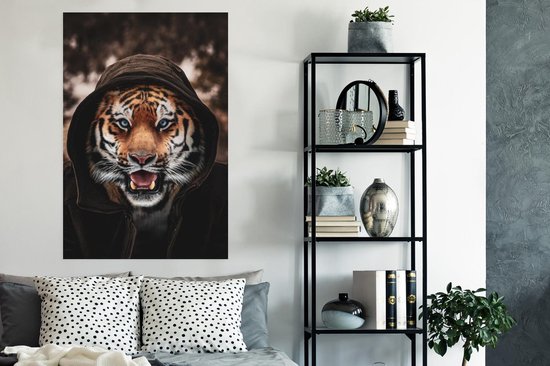 Tigre avec une capuche 80x120 cm