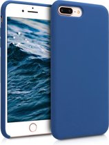 kwmobile telefoonhoesje geschikt voor Apple iPhone 7 Plus / iPhone 8 Plus - Hoesje met siliconen coating - Smartphone case in marineblauw