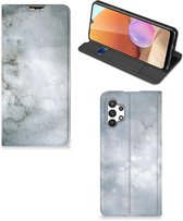 Smartphone Hoesje Geschikt voor Samsung Galaxy A32 5G Enterprise Editie | Geschikt voor Samsung A32 4G Leuk Telefoonhoesje Painting Grey