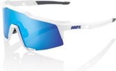 100% SPEEDCRAFT® Matte White HiPER® Blue Multilayer Mirror Lens + Clear Lens Included - WHITE -