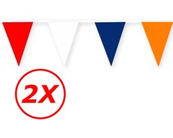 Oranje Slingers Vlaggenlijn Oranje Feest Artikelen Koningsdag EK WK Oranje Versiering Oranje Vlaggetjes 20 Meter