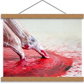 Schoolplaat – Ballerina in Verf - 40x30cm Foto op Textielposter (Wanddecoratie op Schoolplaat)