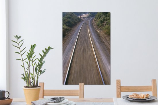 Past Raging Train Track toile 2cm 60x90 cm - Tirage photo sur toile (Décoration murale salon / chambre)