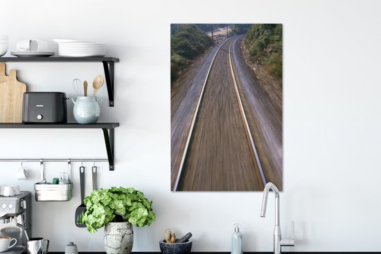 Past Raging Train Track toile 2cm 60x90 cm - Tirage photo sur toile (Décoration murale salon / chambre)