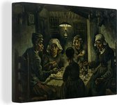 Canvas van Gogh - De Aardappeleters - Vincent - Kunst - 80x60 cm - Muurdecoratie