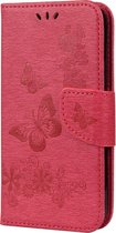 Mobigear Vlinder  Bookcase voor de iPhone 12 Mini - Rood