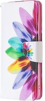 OPPO Find X2 Pro Hoesje - Mobigear - Design Serie - Kunstlederen Bookcase - Zonnebloem - Hoesje Geschikt Voor OPPO Find X2 Pro