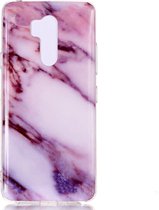 LG G7 ThinQ Hoesje - Mobigear - Marble Serie - TPU Backcover - Paars - Hoesje Geschikt Voor LG G7 ThinQ