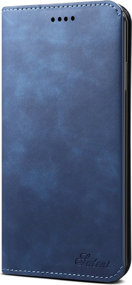 Apple iPhone 11 Pro Hoesje - Suteni - Art Serie - Kunstlederen Bookcase - Blauw - Hoesje Geschikt Voor Apple iPhone 11 Pro