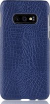 Samsung Galaxy S10e Hoesje - Mobigear - Croco Serie - Hard Kunststof Backcover - Blauw - Hoesje Geschikt Voor Samsung Galaxy S10e