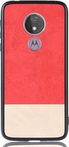 Motorola Moto G7 Play Hoesje - Mobigear - Two-Tone Serie - Hard Kunststof Backcover - Rood - Hoesje Geschikt Voor Motorola Moto G7 Play