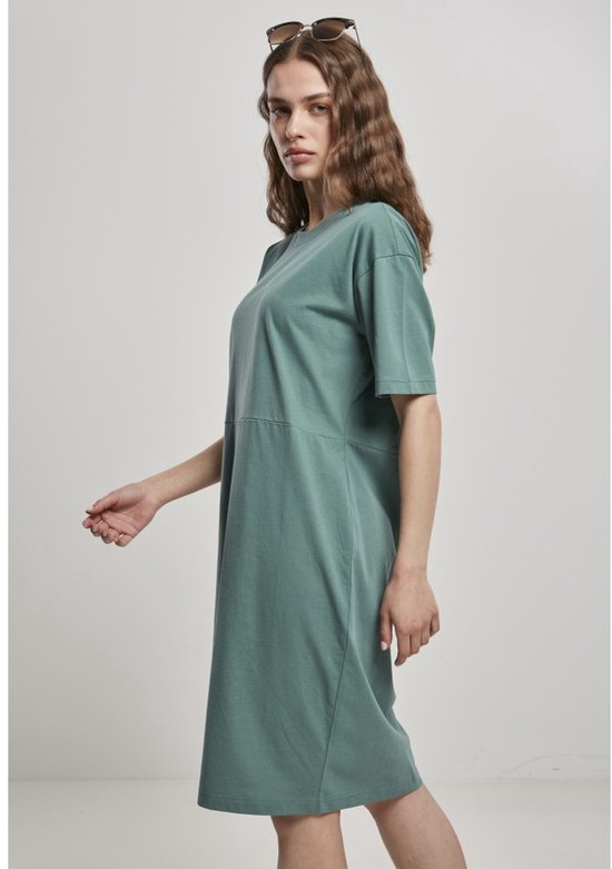 Robe courte Urban Classics - XS- Bio Oversized Slit Vert