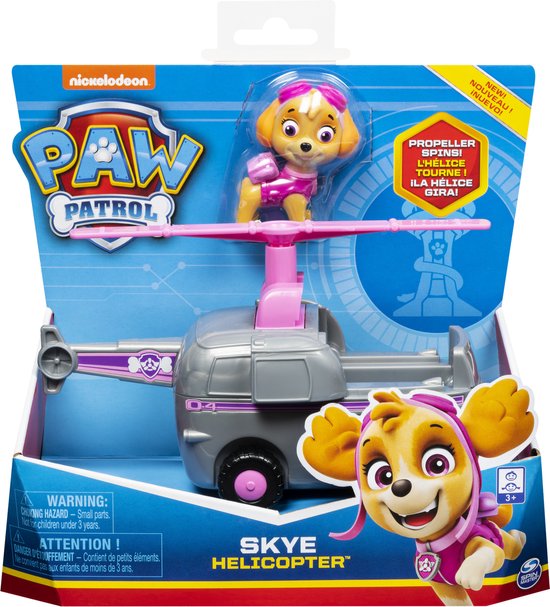 PAW Patrol LA PAT' PATROUILLE - VÉHICULE + FIGURINE STELLA - Véhicule de 15 cm Avec 1 Figurine À Collectionner Pat' Patrouille - - 6061800 - Jouet Enfant 3 Ans et +