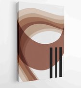 Earth tones organic shape Art design for poster, print, cover, wallpaper, Minimal and natural wall art. 4 - Moderne schilderijen – Vertical – 1868903737 - 40-30 Vertical