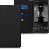 kwmobile hoesje voor Blackberry KEYtwo (Key2) - Beschermhoes van imitatieleer - Flip cover in zwart