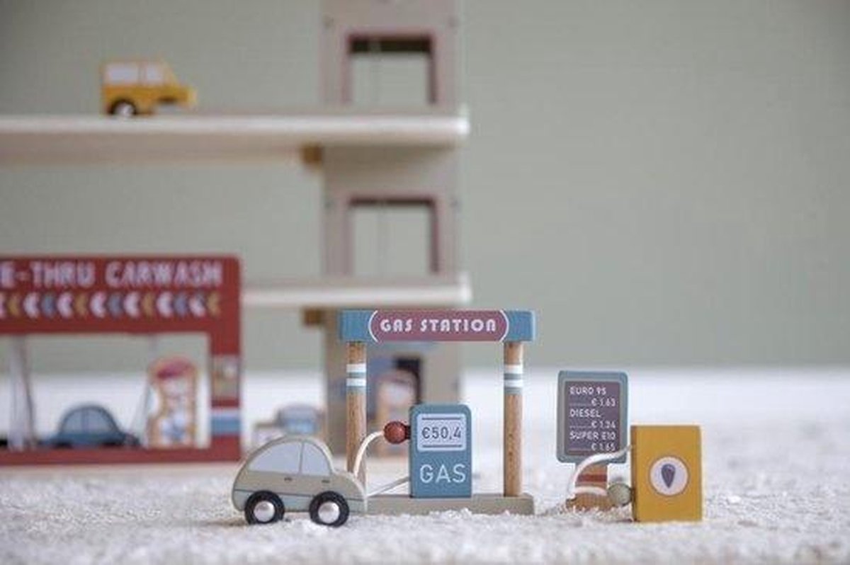 Little Dutch Treinbaanuitbreiding - garage multicolour FSC — afbeelding 15