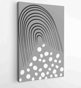 Black and white abstract wall arts background vector 2 - Moderne schilderijen – Vertical – 1909205701 - 80*60 Vertical