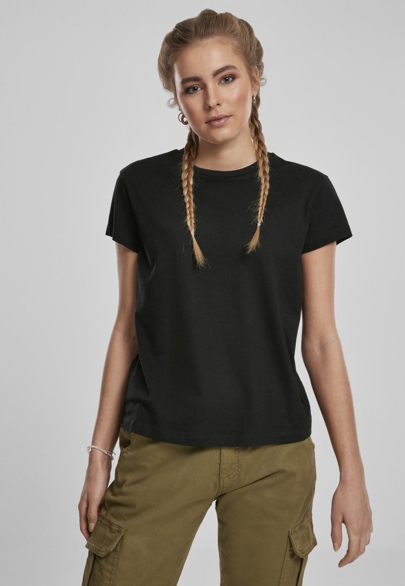 Urban Classics Basic Box Dames T-shirt S Zwart