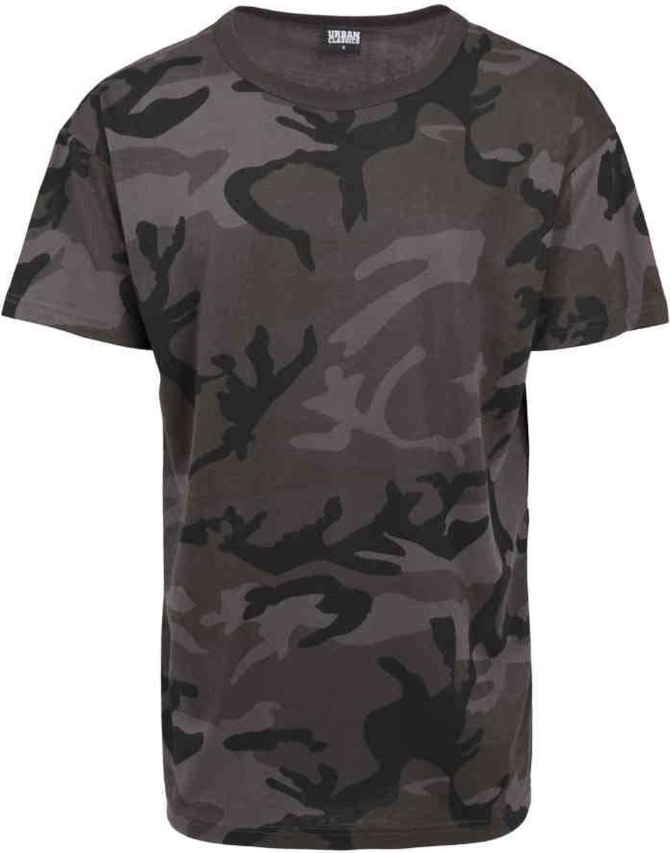 Urban Classics Camo OVersized Heren T-shirt S Zwart