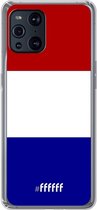 6F hoesje - geschikt voor OPPO Find X3 Pro -  Transparant TPU Case - Nederlandse vlag #ffffff