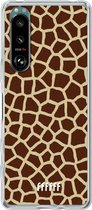 6F hoesje - geschikt voor Sony Xperia 5 III -  Transparant TPU Case - Giraffe Print #ffffff