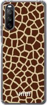 6F hoesje - geschikt voor Sony Xperia 10 III -  Transparant TPU Case - Giraffe Print #ffffff