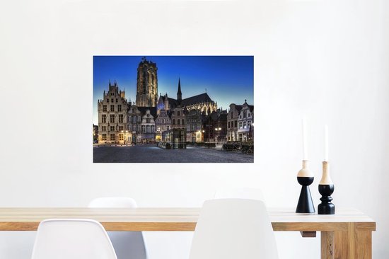 Affiche - Grote Marktplaats Malines, België - 90x60 cm