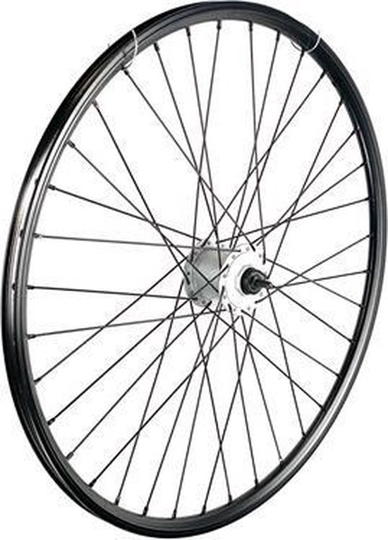 Shimano | DT Swiss DH-3D37 | U 533 - 28 Voorwiel met Naafdynamo - Centerlock | 10x100mm | QR - zwart