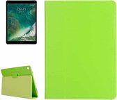 Voor iPad Pro 10,5 inch Litchi Texture 2-voudige horizontale flip lederen tas met houder (groen)