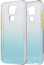 Voor Xiaomi Redmi Note 9 Gradient Shockproof TPU + acryl beschermhoes met afneembare knoppen (gradiënt groen)