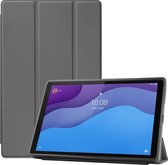 Voor Lenovo Tab M10 HD 2e generatie TB-X306 Caster Pattern Horizontale Flip Tablet PC Beschermende lederen tas met Tri-fold beugel & Slaapfunctie (grijs)