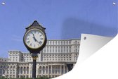 Tuindecoratie Het Roemeense Parlementsgebouw in Boekarest - 60x40 cm - Tuinposter - Tuindoek - Buitenposter
