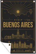 Tuinposter - Tuindoek - Tuinposters buiten - Stad - Skyline - Buenos Aires - 80x120 cm - Tuin