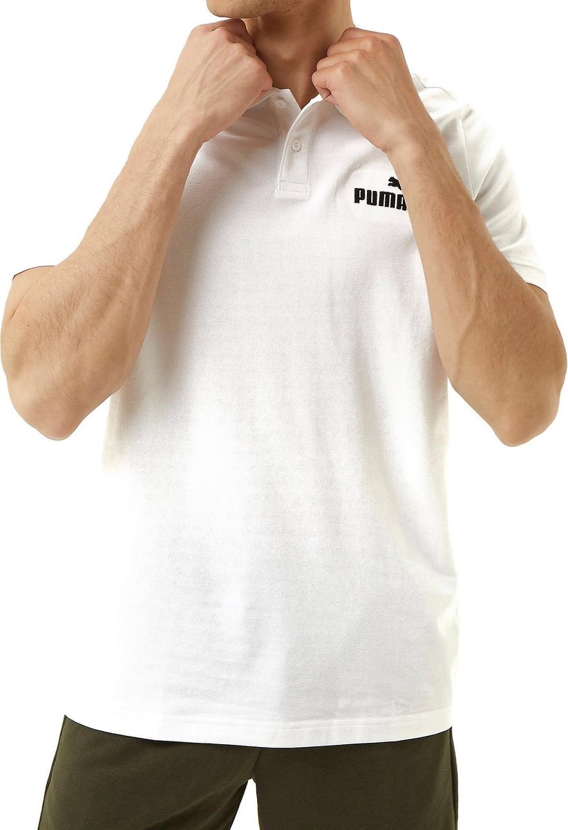 Puma Essentials Pique Polo Wit Heren - Maat L