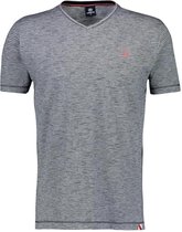 Lerros T-shirt Gestreept Tshirt Met Vhals 2143101 485 Mannen Maat - XXL