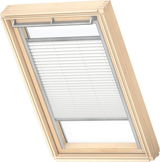 VELUX Origineel Plisségordijn (FHL), Zilveren Kozijn, Wit