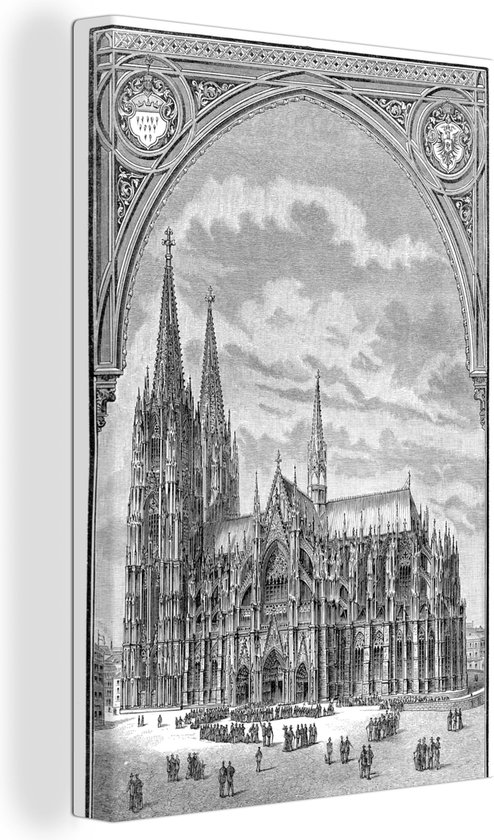 Une illustration de la toile de la cathédrale de Dom 40x60 cm - Tirages photo sur toile Décoration murale salon / chambre)