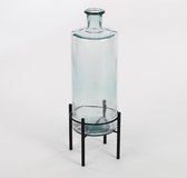 Mica Decorations Guan Vaas op Standaard - H48 x Ø15 cm - Transparant