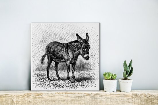 Une illustration d'un chevalet 20x20 cm - petit - Tirage photo sur toile (Décoration murale salon / chambre)