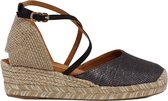 Unisa Caude Espadrilles - Zomer Schoenen - Dames - Zwart - Maat 38